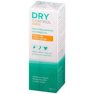 Dry Control Форте дезодорант роликовый от обильного потоотделения без спирта 20% 50мл