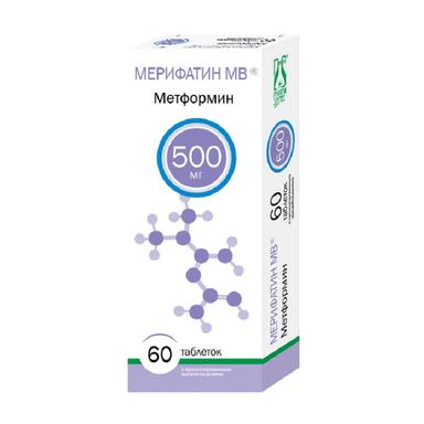 Мерифатин МВ таблетки 500мг 60 шт.