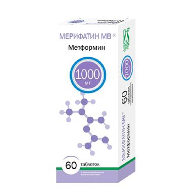Мерифатин МВ таблетки 1000мг 60 шт.