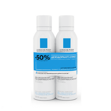 La Roche-Posay Дезодорант-аэрозоль физиологический 48 часов 150мл 2 шт. скидка 50% на второй продукт