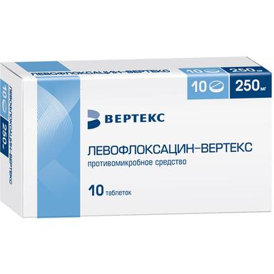 Левофлоксацин-ВЕРТЕКС таблетки 250мг 10 шт.