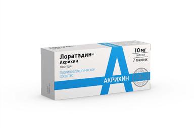 Лоратадин-Акрихин таблетки 10мг 7 шт.
