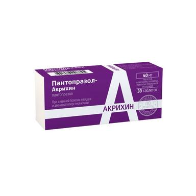 Пантопразол-Акрихин таблетки 40мг 30 шт.