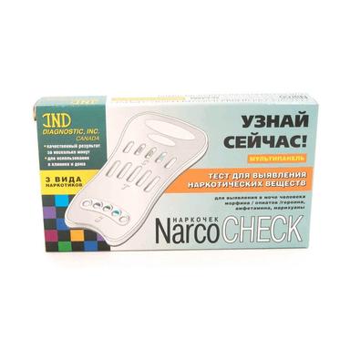 Тест Narco-Check мультипанель 3 видов наркотиков