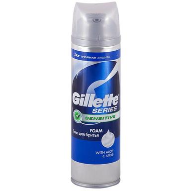 Gillette Сириес Пена для бритья для чувствительной кожи д/мужч.200мл/250мл