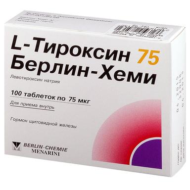 L-Тироксин 75 Берлин Хеми таблетки 75мкг 100 шт.