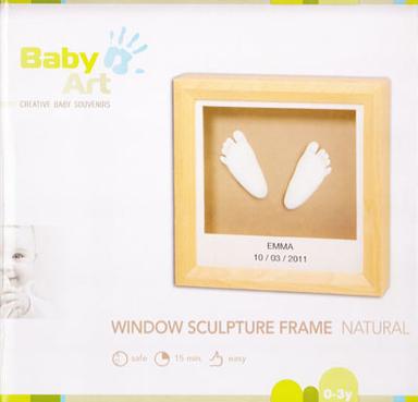 Baby Art набор для изготовления объемного слепка (рамочка+масса д/лепки) Натуральный