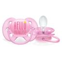 Philips Avent Ultra Soft Hello Пустышка силиконовая 6-18 месяцев