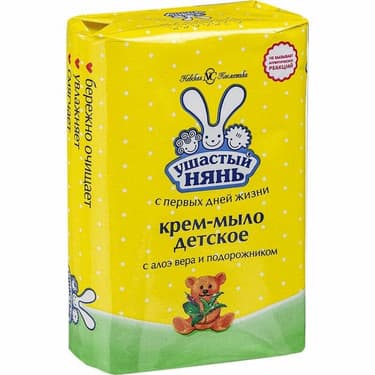 Ушастый Нянь Крем-мыло детское Алоэ-Подорожник 90 г