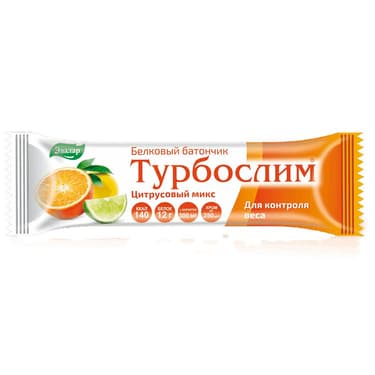 Турбослим батончик белковый для похудения Цитрусовый микс 50 г