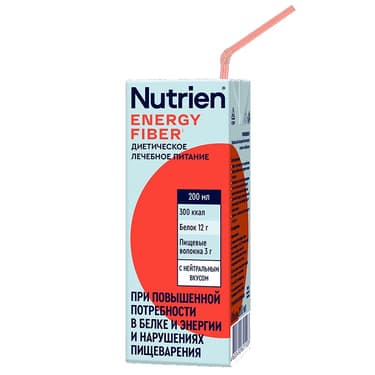 Нутриэн Энергия Файбер диетическое лечебное питание Нейтральный вкус 200 мл