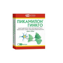 Пикамилон Гинкго капсулы 40 мг+20 мг 30 шт