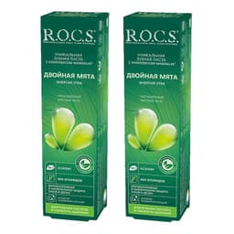 Набор 2Х R.O.C.S. Зубная паста двойная мята 74 г