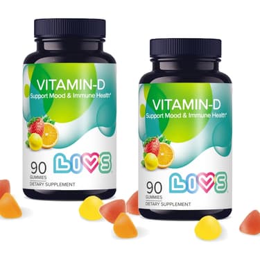 Набор 2Х Livs Витамин Д3 2000 МЕ пастилки жевательные Лимон-Апельсин-Клубника 90 шт