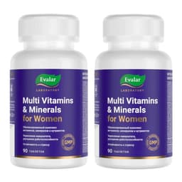 Набор 2Х Evalar Laboratory Мультивитамины и минералы для женщин таблетки 90 шт