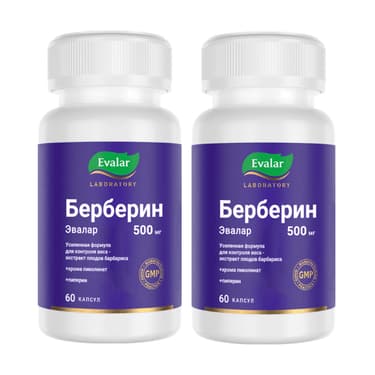 Набор 2Х Evalar Laboratory Берберин капсулы 60 шт