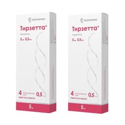 Набор 2Х Тирзетта 5 мг раствор для инъекций шприц 0,5 мл 4 шт