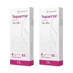 Набор 2Х Тирзетта 7,5 мг раствор для инъекций шприц 0,5 мл 4 шт