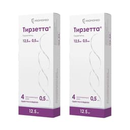 Набор 2Х Тирзетта 12,5 мг раствор для инъекций шприц 0,5 мл 4 шт