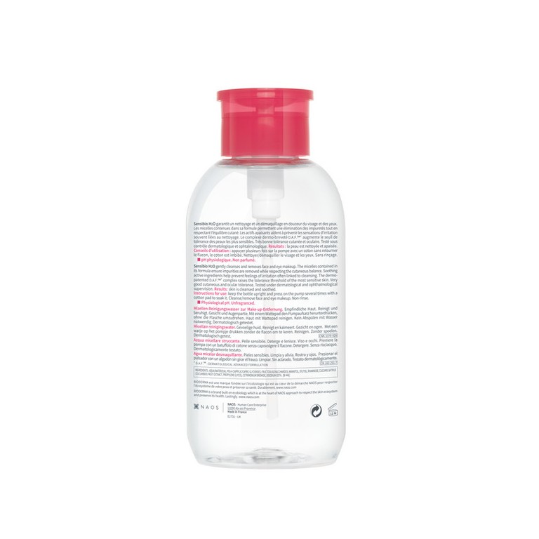 Bioderma Sensibio Н2О Вода мицеллярная для чувствительной кожи лица 500 мл