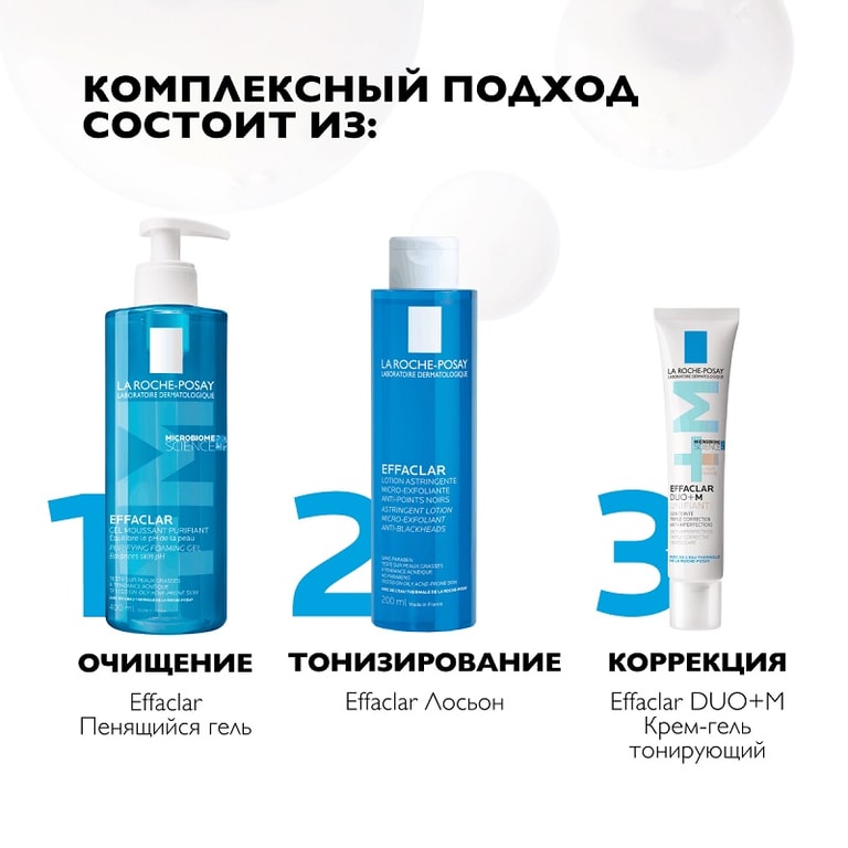 La Roche-Posay Effaclar Duo+ Крем-гель тонирующий корректирующий для жирной проблемной кожи лица 40 мл