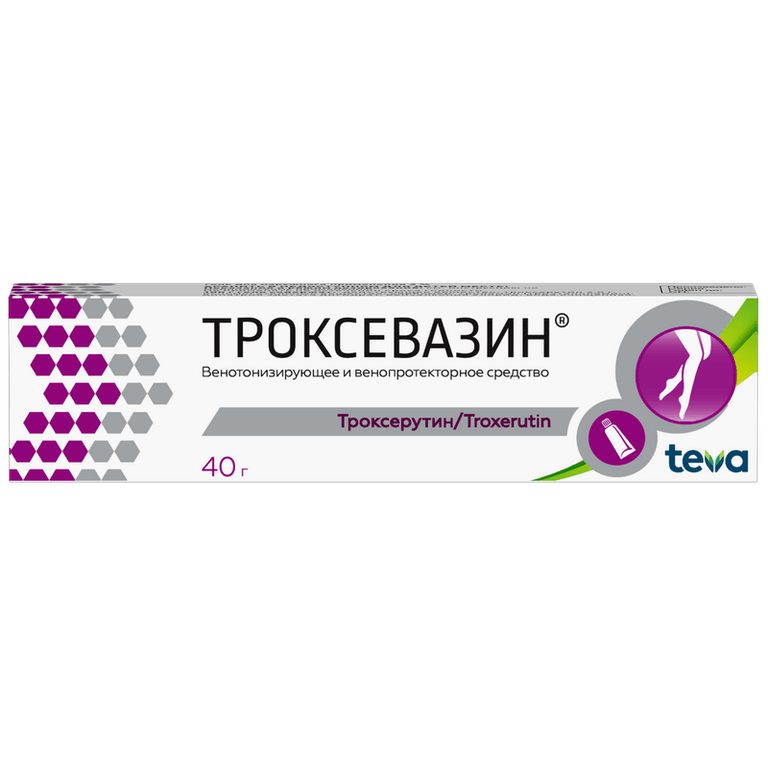 Троксевазин 2% гель для наружного применения 40 г