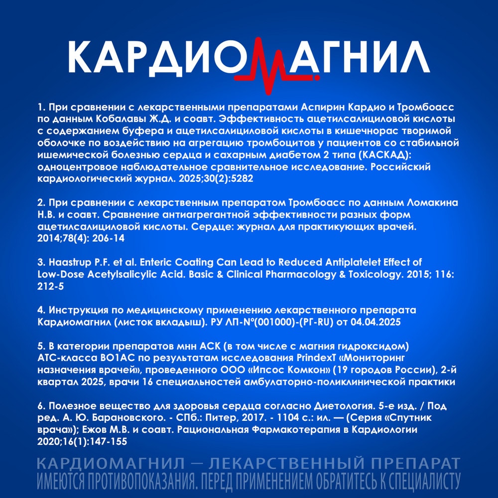Кардиомагнил 75 мг+15,2 мг таблетки 100 шт