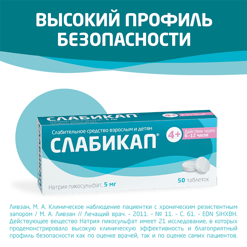 Слабикап 5 мг таблетки 50 шт