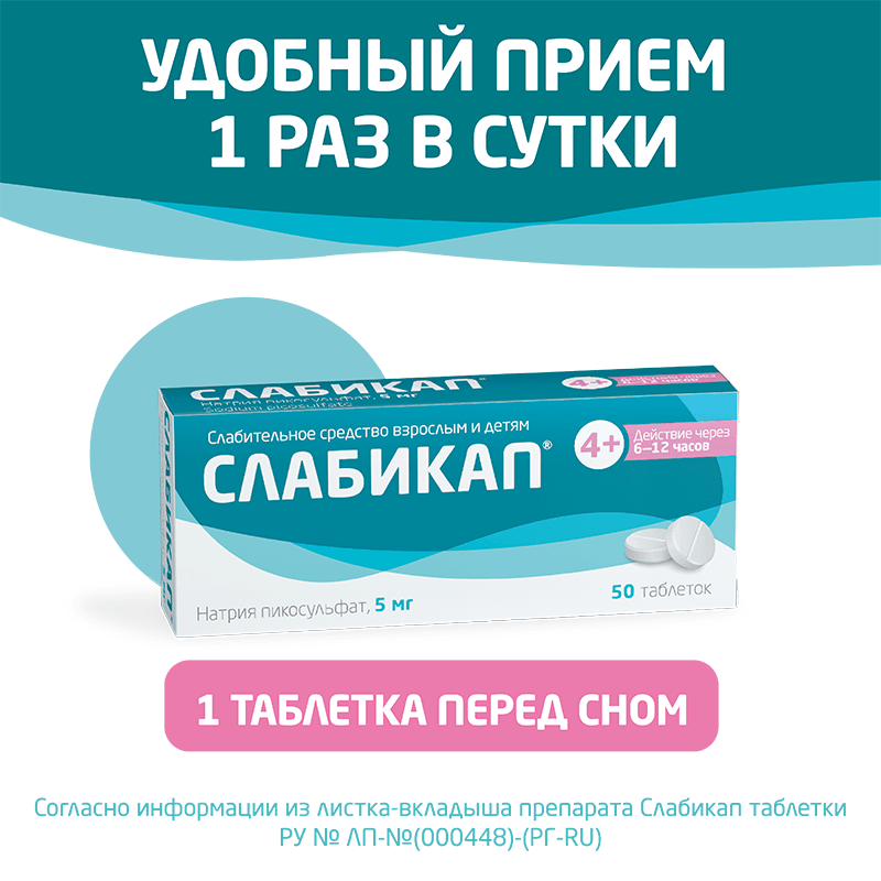 Слабикап 5 мг таблетки 50 шт