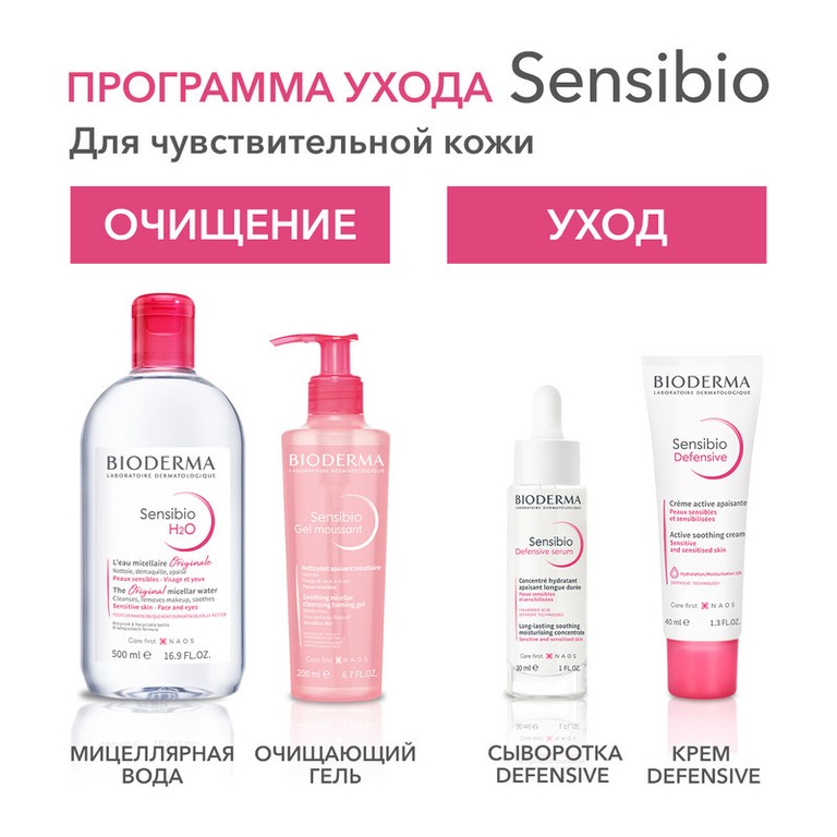 Bioderma Sensibio Defensive Serum Сыворотка успокаивающая для чувствительной кожи лица 30 мл