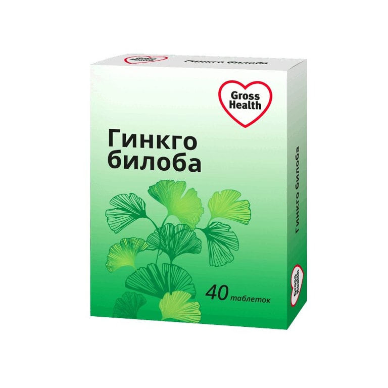 Gross Health Гинкго билоба 40 мг таблетки 40 шт