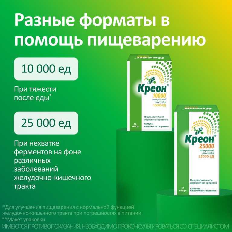 Креон 10000 капсулы 50 шт