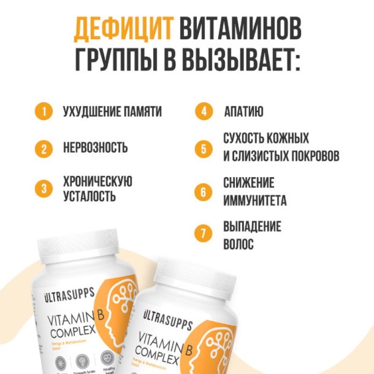 Ultrasupps Витамин В комплекс капсулы 30 шт