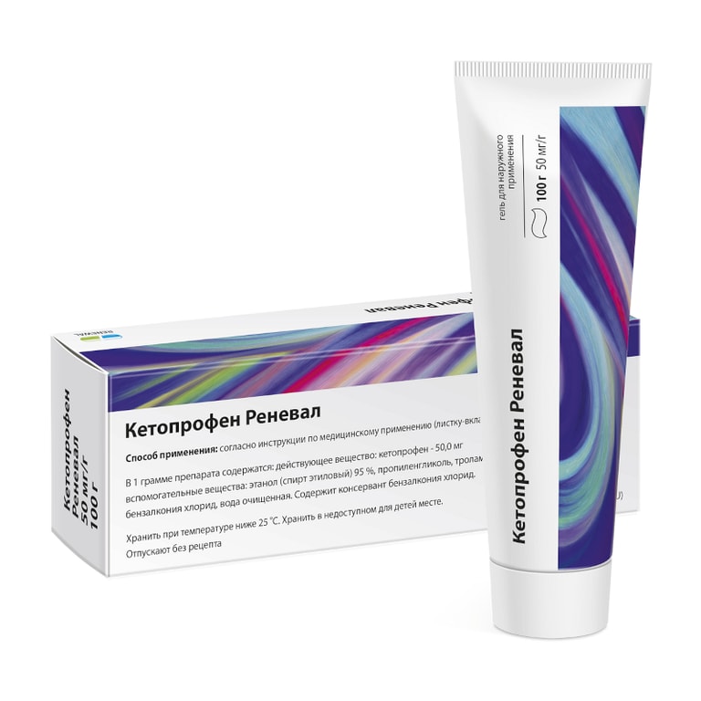 Кетопрофен Реневал 50 мг/г гель для наружного применения 100 г