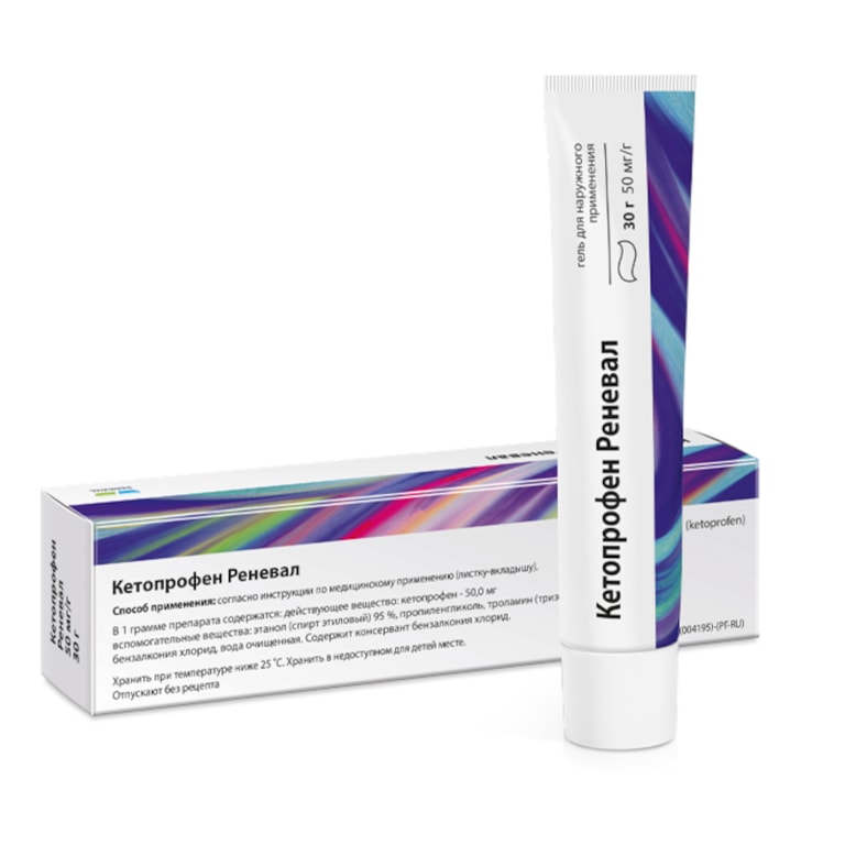 Кетопрофен Реневал 50 мг/г гель для наружного применения 30 г