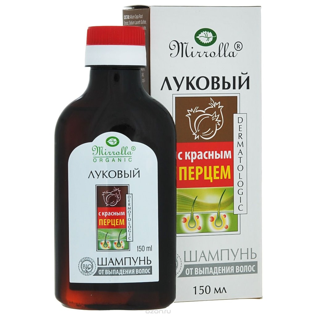 Mirrolla Шампунь Луковый с красным перцем от выпадения волос 150 мл