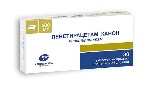 Леветирацетам Канон 500 мг таблетки 30 шт