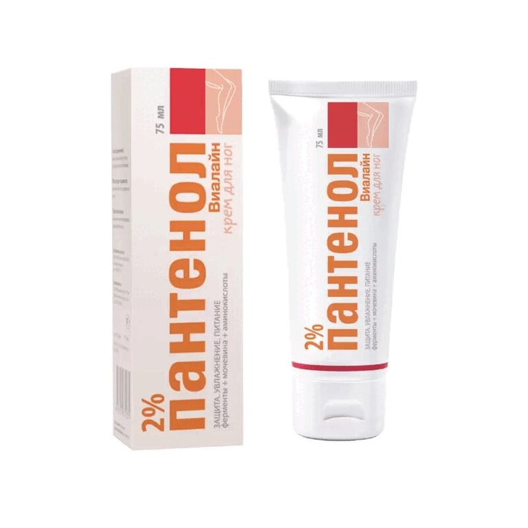 Пантенол Виалайн крем для ног 2% туба 75 мл