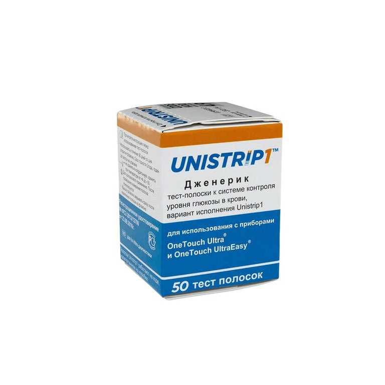 Unistrip 1 Тест-полоски для глюкометра 50 шт