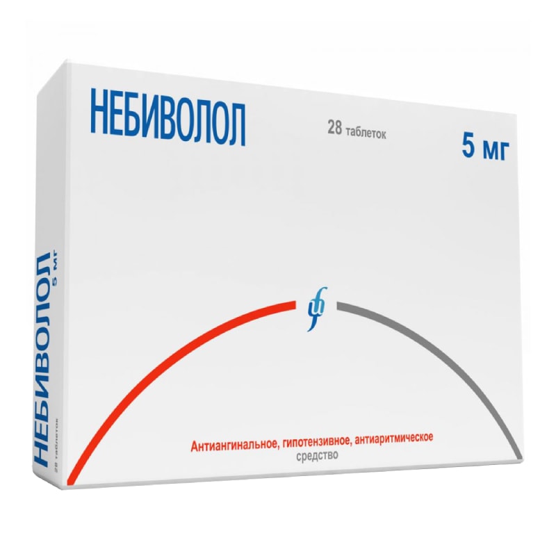 Небиволол 5 мг таблетки 28 шт
