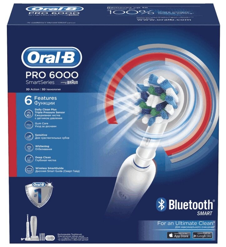 Oral-B PRO 6000 SmartSeries Зубная щетка электрическая 