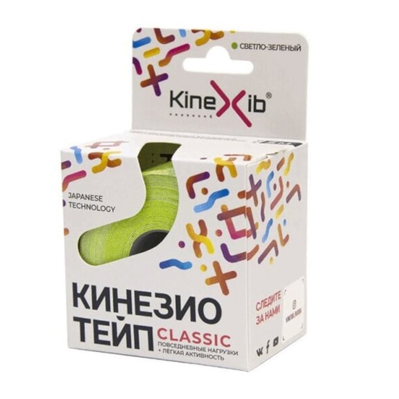 Kinexib Classic Кинезио тейп Светло-зеленый 5 м х 5 см