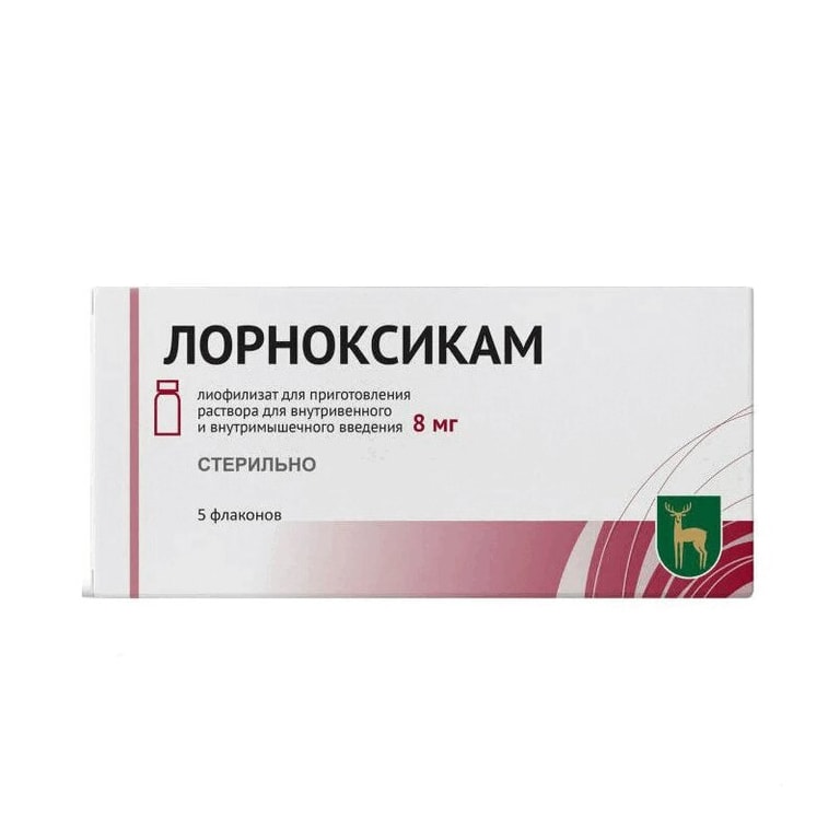 Лорноксикам лиофилизат 8 мг фл.5 шт