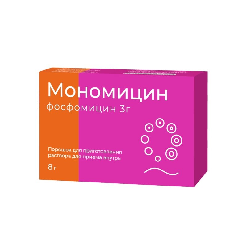 Мономицин 3 г порошок для приготовления раствора для приема внутрь 8 г