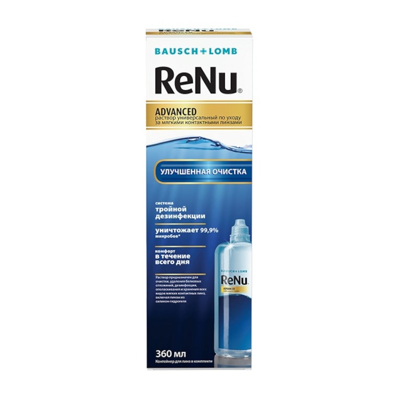 ReNu Advanced раствор для ухода за контактными линзами 360 мл