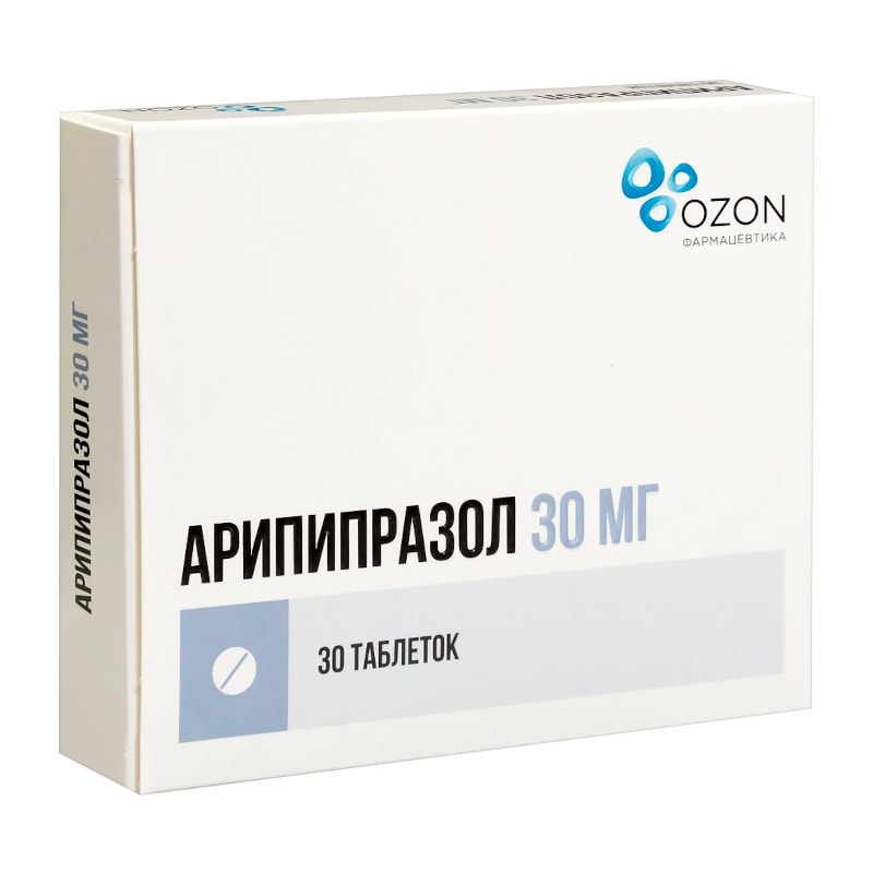 Арипипразол 30 мг таблетки 30 шт