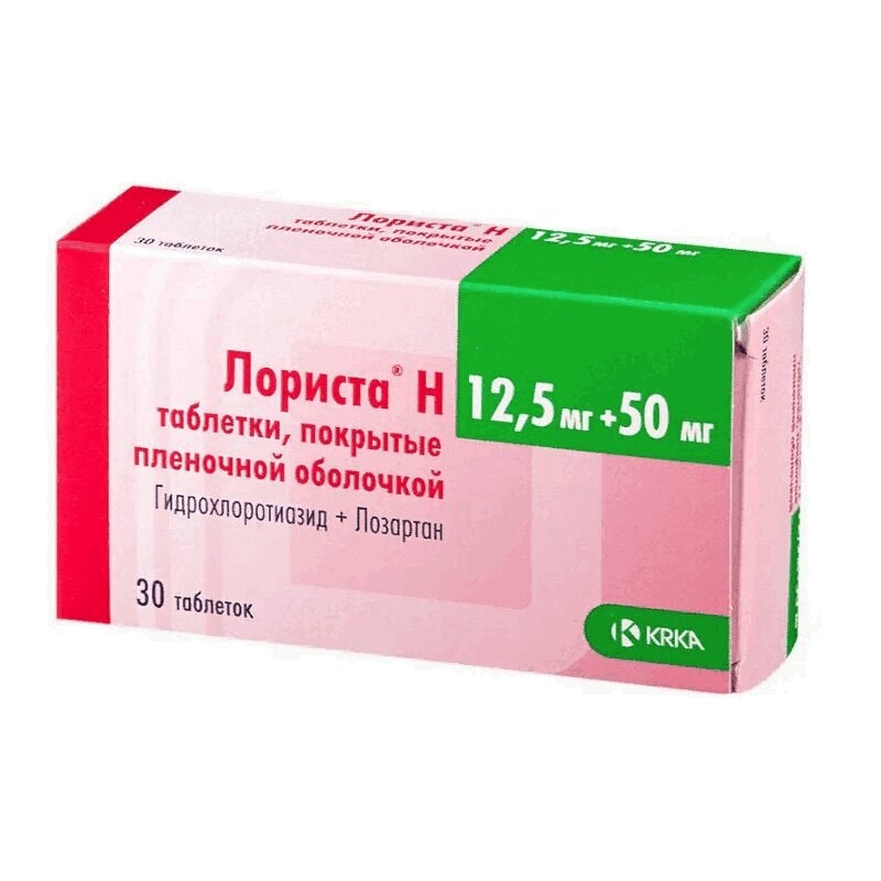 Лориста Н 12,5 мг+50 мг таблетки 30 шт