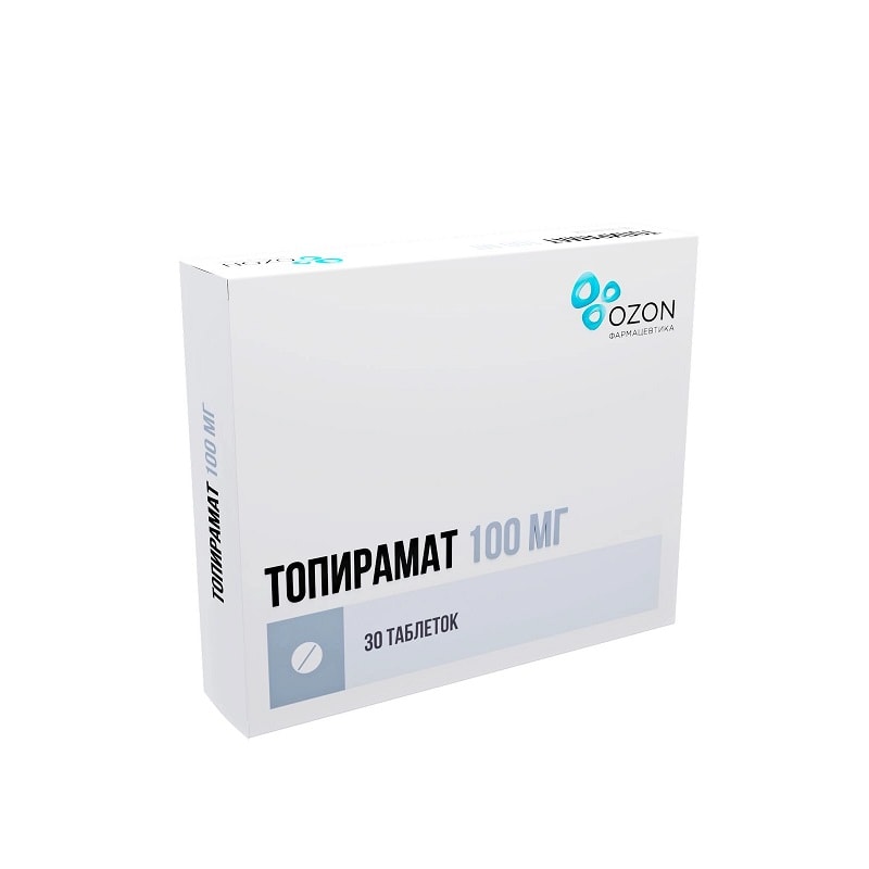 Топирамат 100 мг таблетки 30 шт