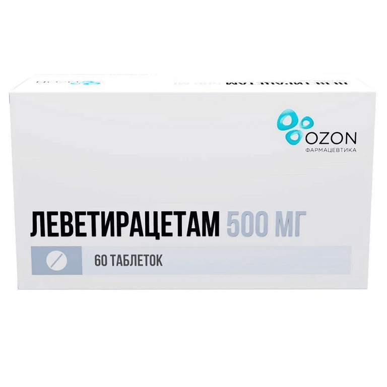 Леветирацетам таблетки 500 мг 60 шт