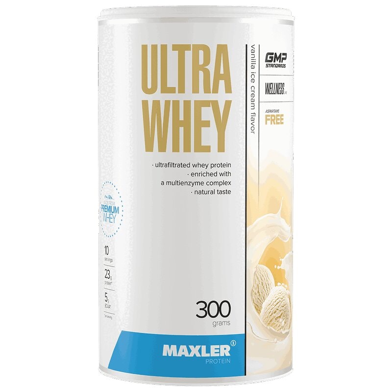 Maxler Ultra Whey Белковая сыворотка порошок Ванильное мороженое 300 г